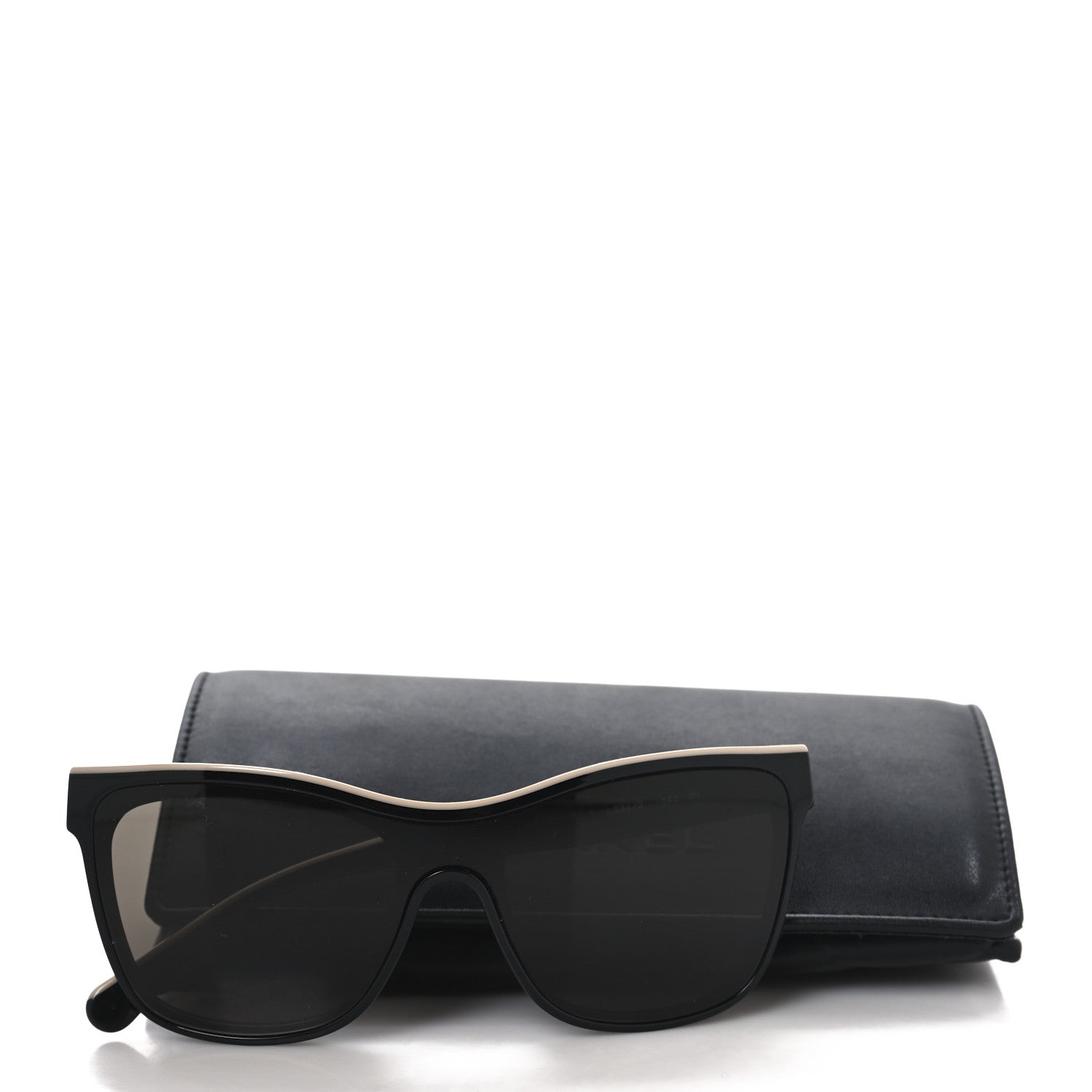 Chanel Acetate Logo Shield Sunglasses 5418 Black 7 of 7