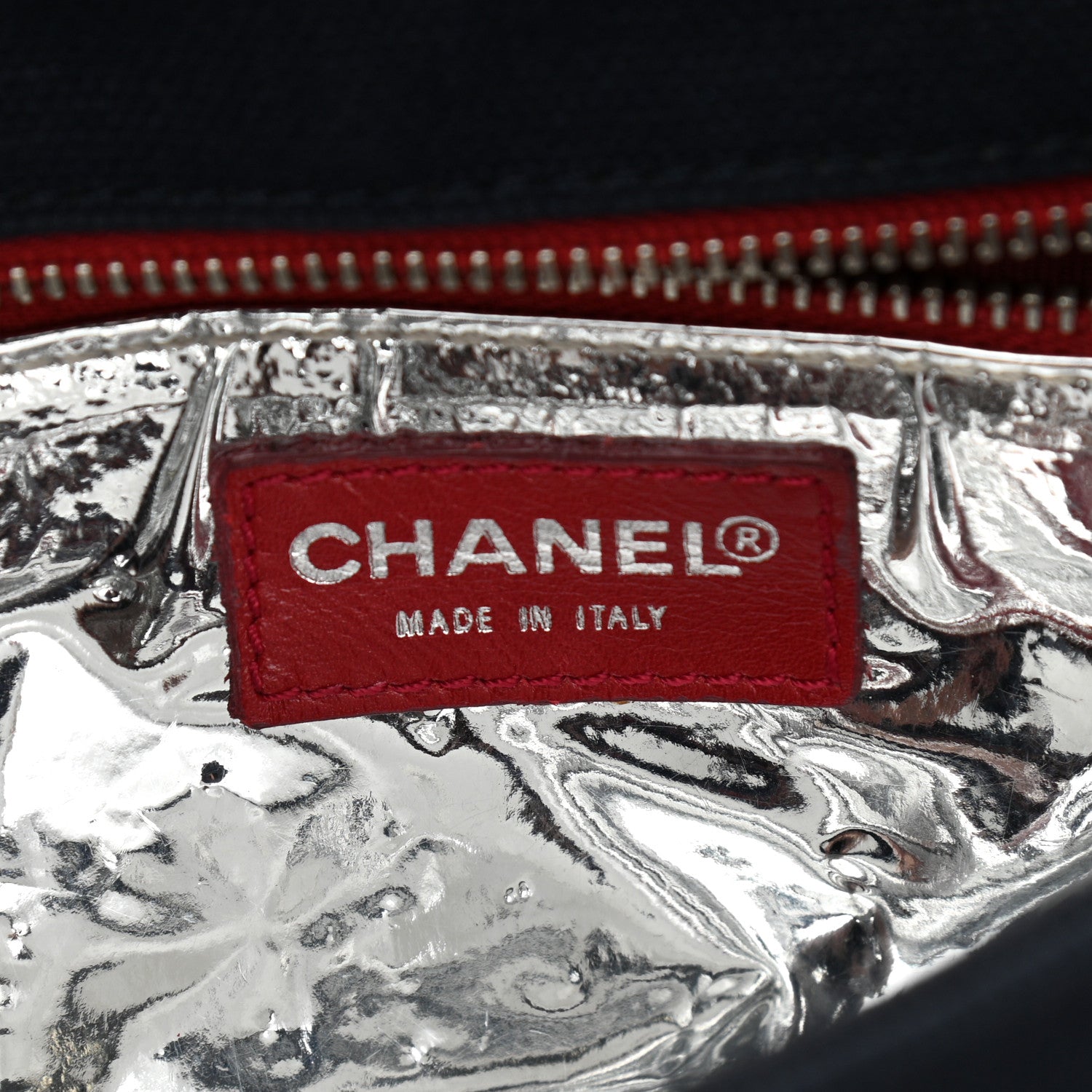 Chanel Canvas Metallic Lambskin Chocolate Bar N°5 Bag Navy Blue 6 of 10