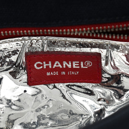 Chanel Canvas Metallic Lambskin Chocolate Bar N°5 Bag Navy Blue 6 of 10