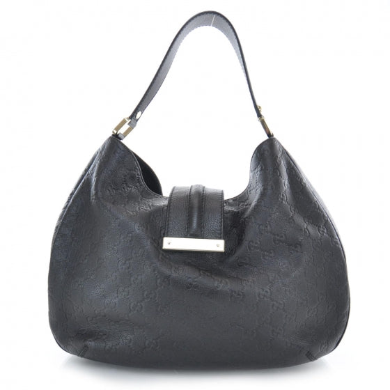 Gucci Guccissima New Ladies Web Hobo Black 1 of 7