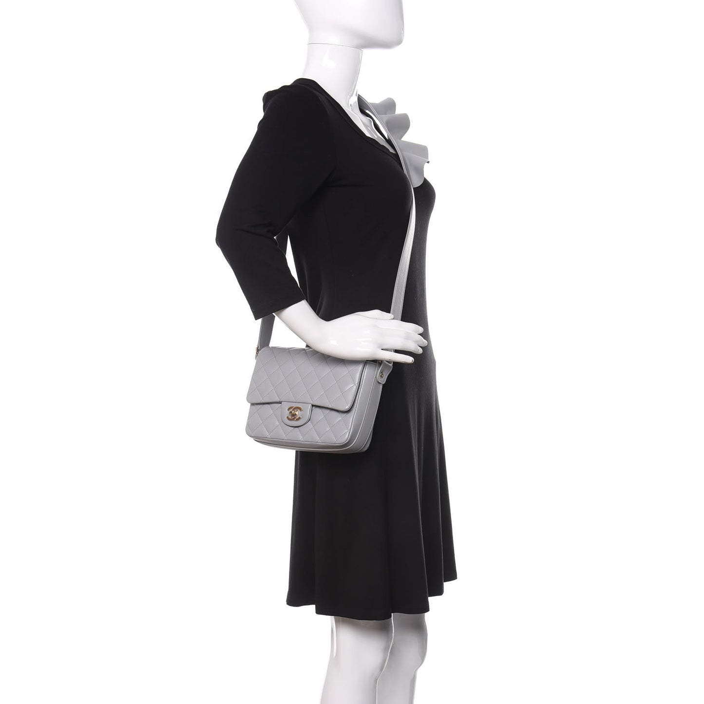 Calfskin Quilted Bolero De Chanel Flap Bag Grey