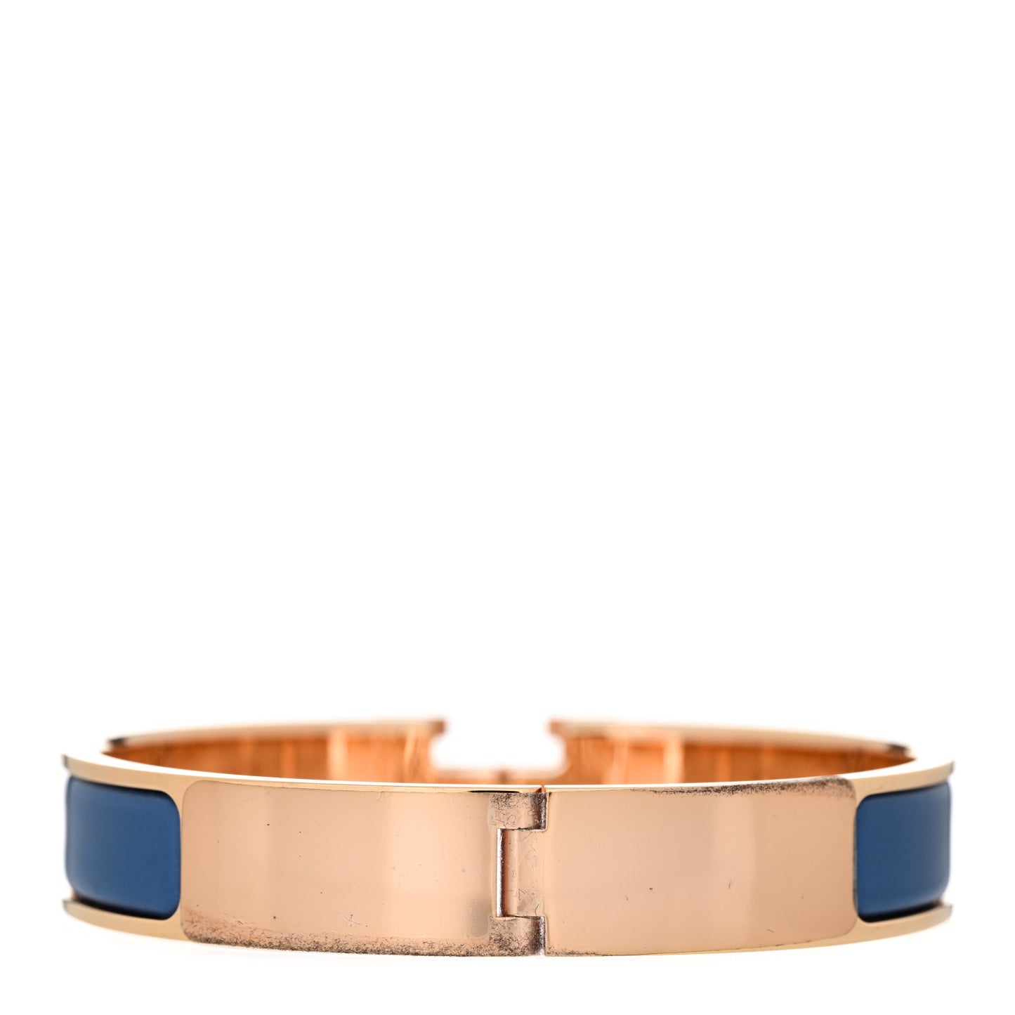 Enamel Narrow Clic Clac H Bracelet GM Bleu Biarritz