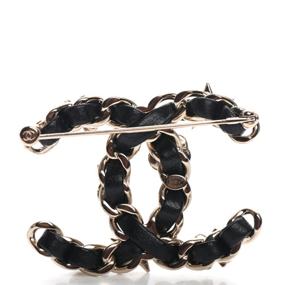 Chanel Lambskin Pearl Strass Sergeant Chanel Brooch Gold 3 of 4