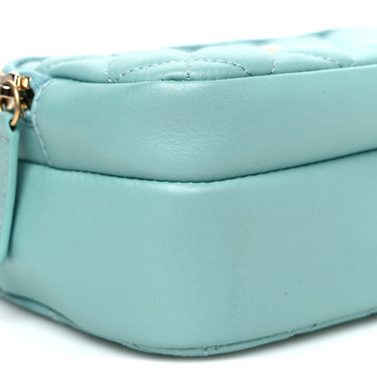 Chanel Calfskin Quilted Day Trips Camera Case Turquoise 9 of 11