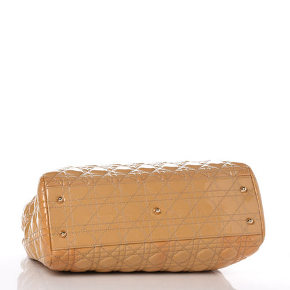 Christian Dior Patent Cannage Large Dior Soft Shopping Tote Beige 4 of 19