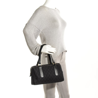 Gucci Denim Monogram Small Duffle Bag Dark Brown 2 of 7