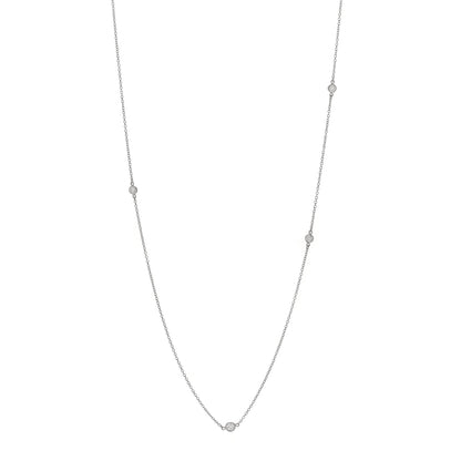 Tiffany Platinum Diamond Elsa Peretti .51ctw Diamonds by the Yard Sprinkle Necklace 1 of 6