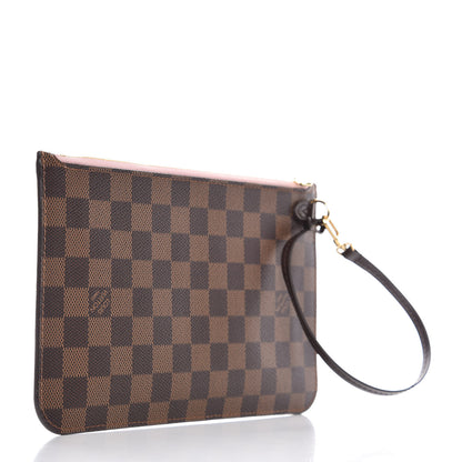 Louis Vuitton Damier Ebene Neverfull MM GM Pochette Rose Ballerine 3 of 7