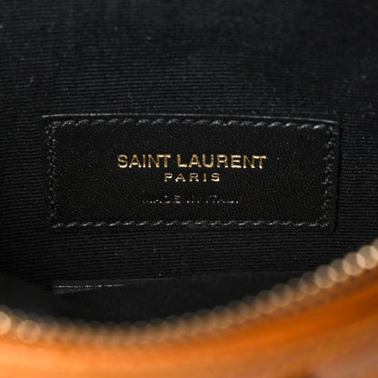 Saint Laurent Grain De Poudre Chevron Monogram Large Bill Pouch Senape Yellow 6 of 10