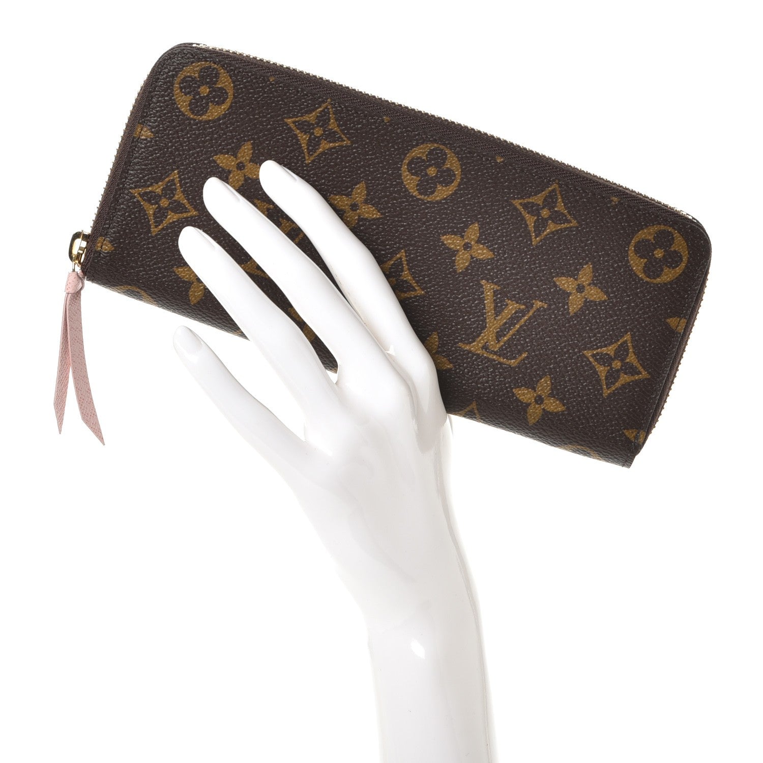 Louis Vuitton Monogram Clemence Wallet Rose Ballerine 2 of 7