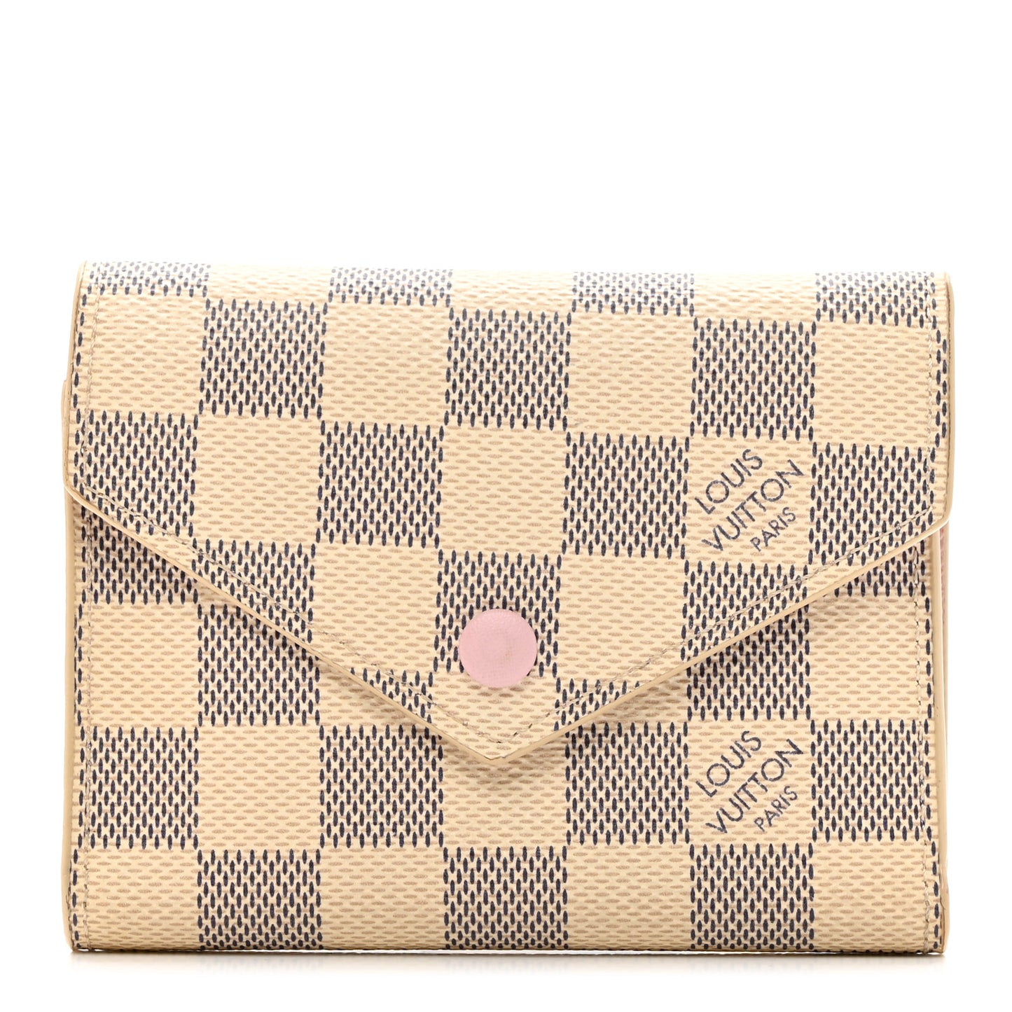 Damier Azur Victorine Wallet Rose Ballerine