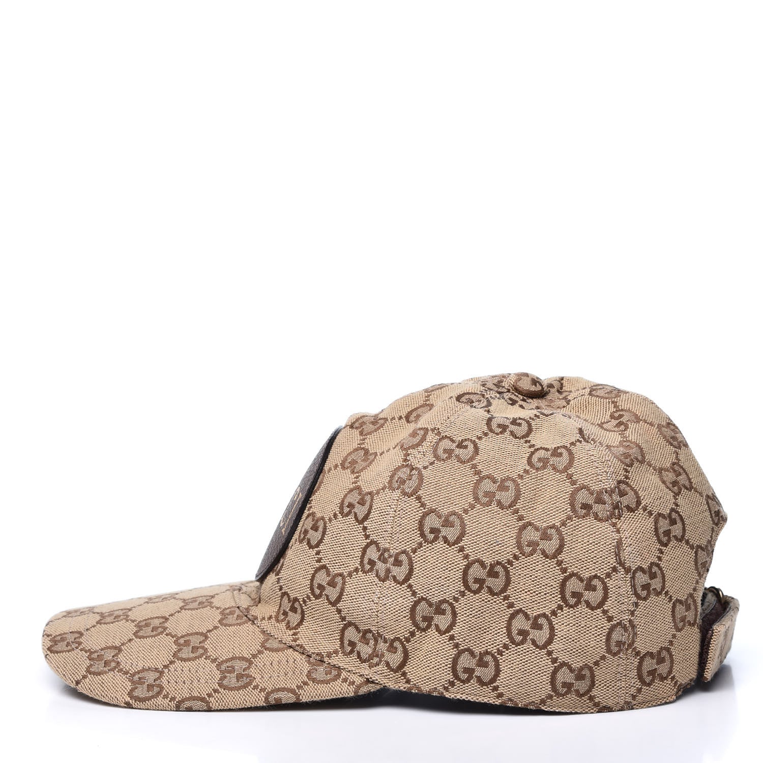 Gucci Monogram Textured Dollar Calfskin Zeno Baseball Hat S Beige 2 of 8