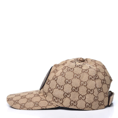 Gucci Monogram Textured Dollar Calfskin Zeno Baseball Hat S Beige 2 of 8