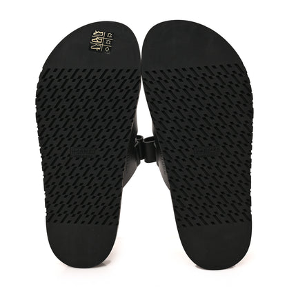 Hermes Calfskin Womens Chypre Sandals 39 Black 5 of 9