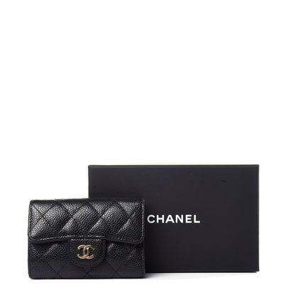 Chanel Caviar Quilted Classic 4 Key Holder Wallet Black 13 of 13