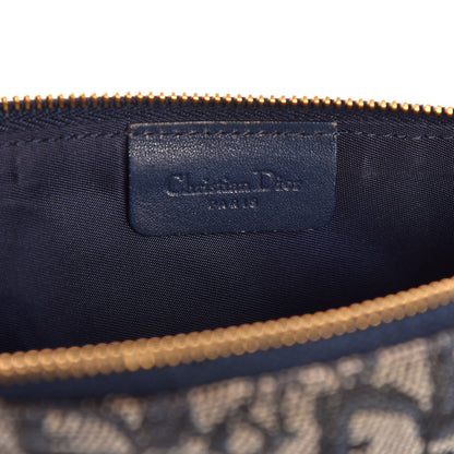 Christian Dior Monogram Mini Saddle Pochette Navy 6 of 7