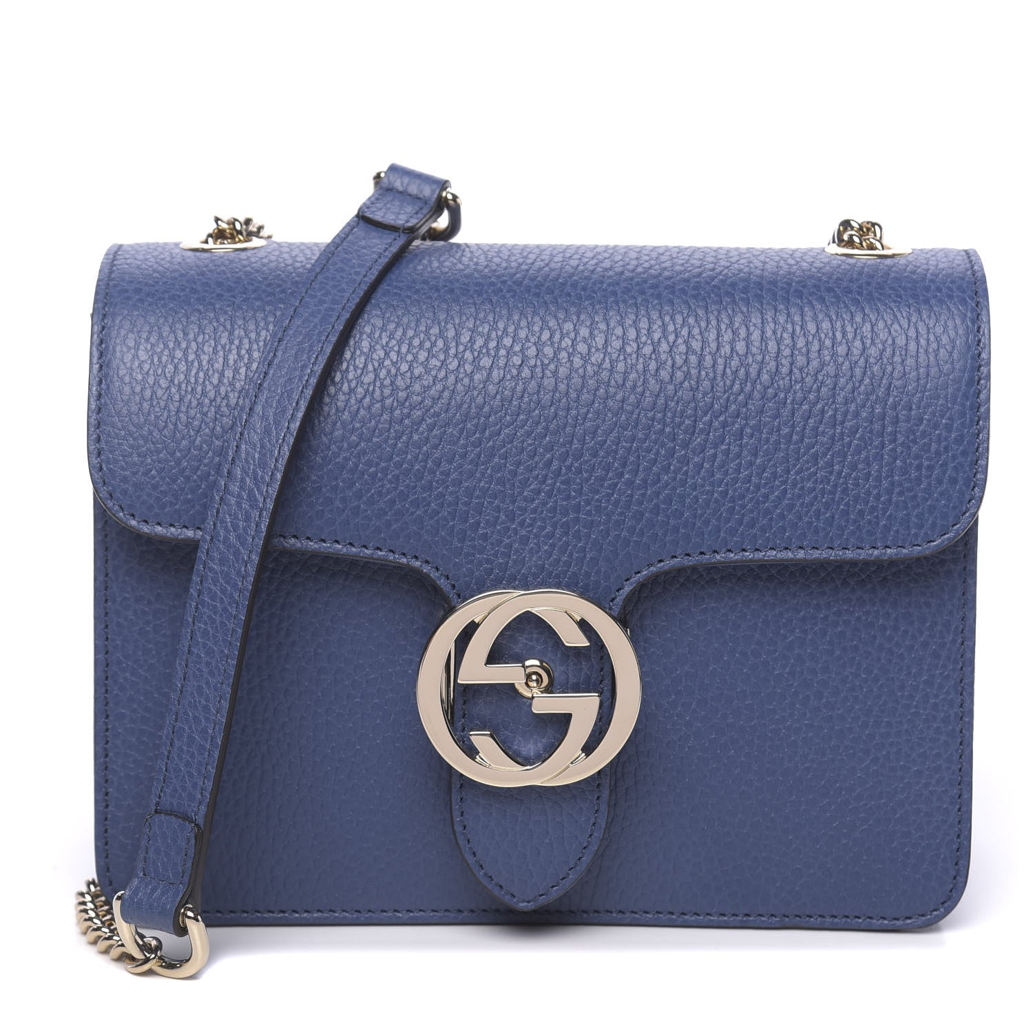Gucci Dollar Calfskin Small Interlocking G Shoulder Bag Caspian 1 of 10