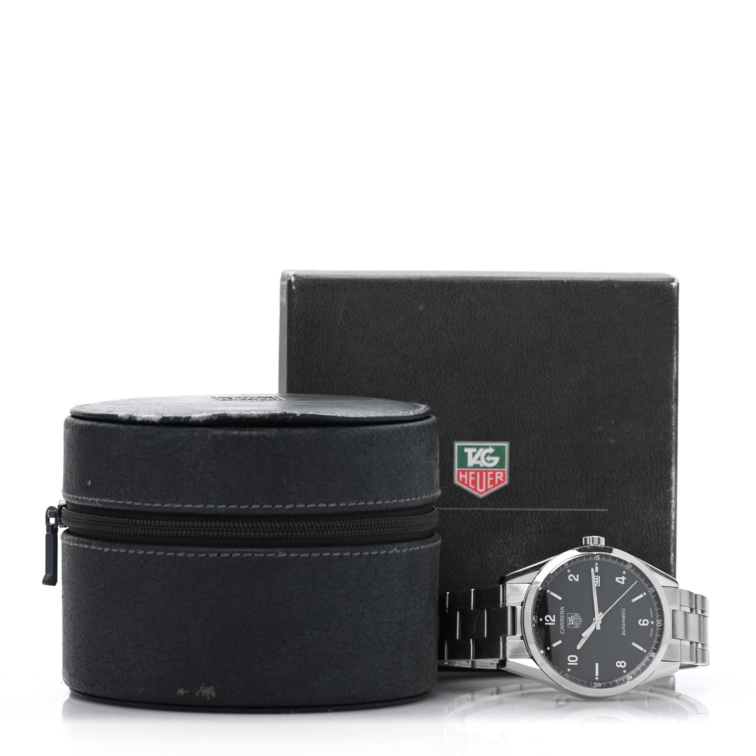 Tag Heuer Stainless Steel 38.5mm Carrera Calibre 5 Automatic Watch Black WV211B 5 of 5