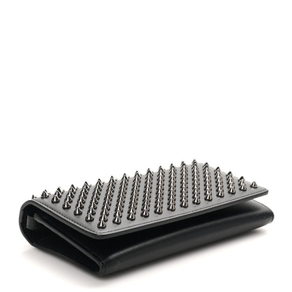Christian Louboutin Calfskin Spikes Macaron Wallet Black 4 of 9