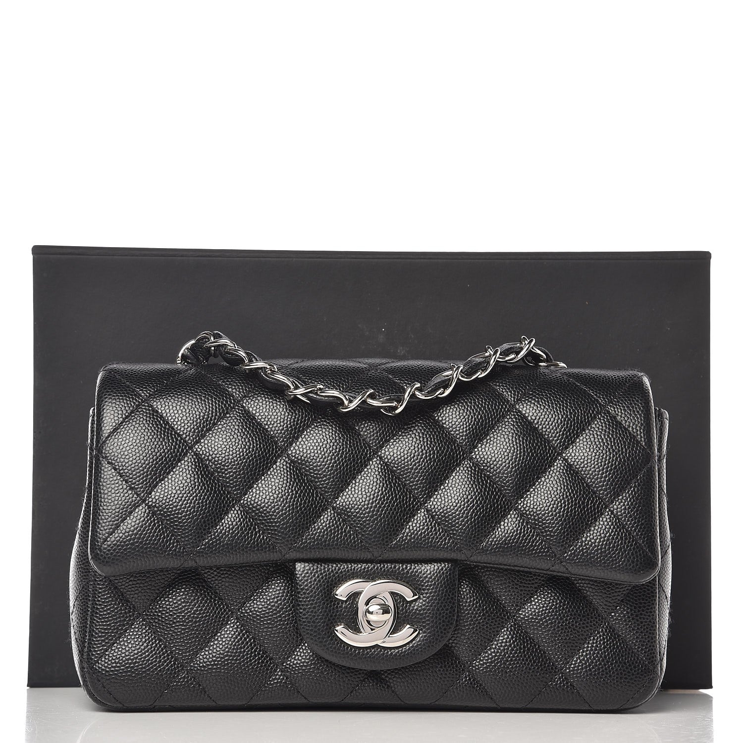 Chanel Caviar Quilted Mini Rectangular Flap Black 8 of 8