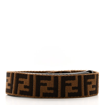 Fendi Ribbon Vitello Century FF 1974 Flat Studded Strap You Fango Marrone Ebano 2 of 5
