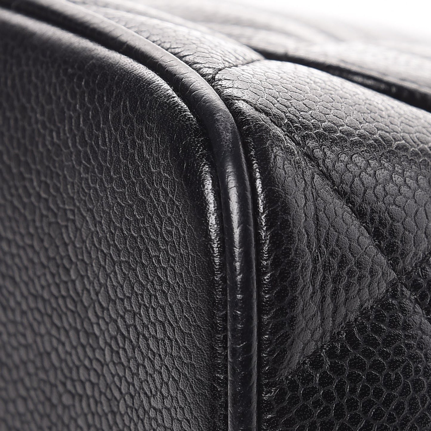 Caviar Quilted Medallion Tote Black