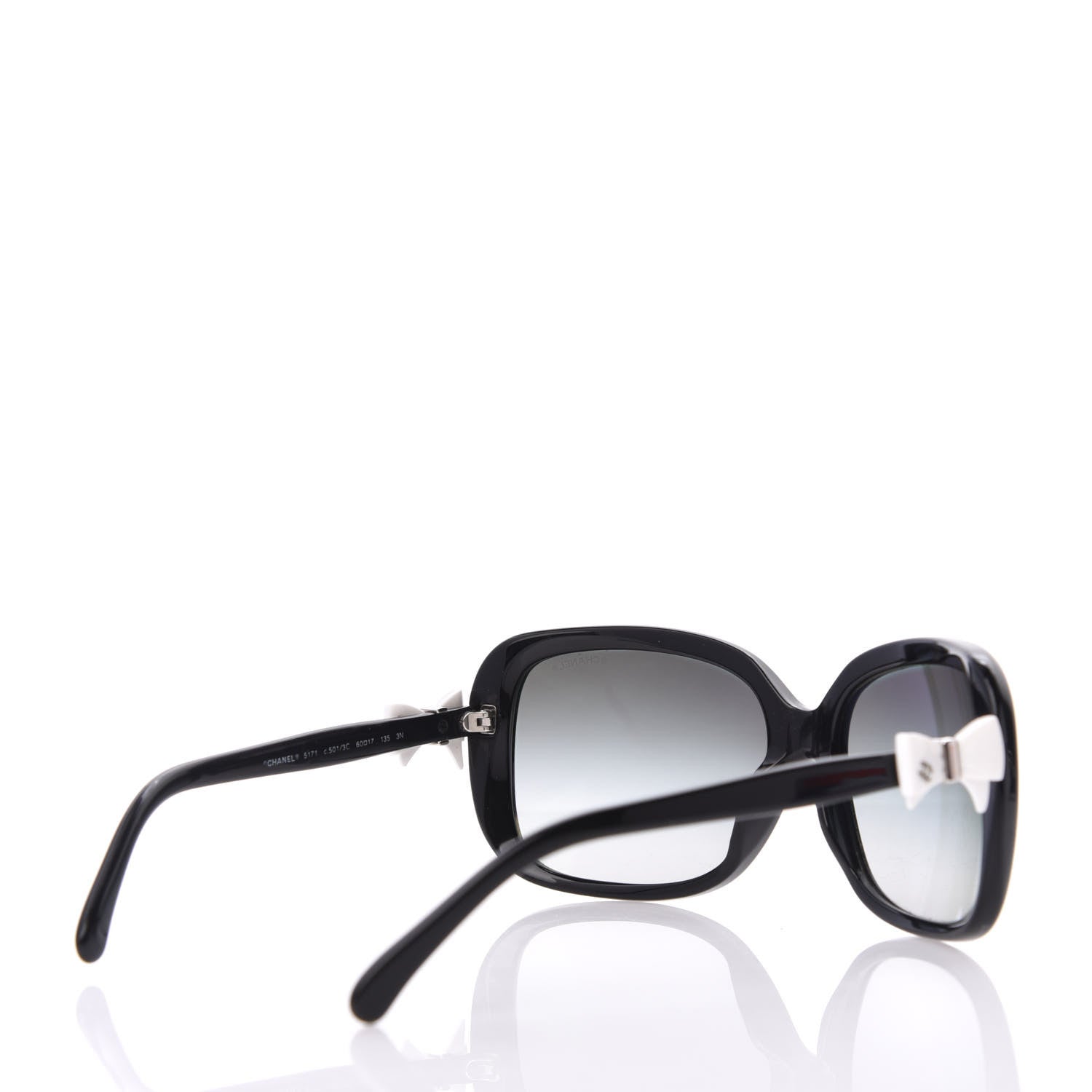 Chanel CC Bow Sunglasses 5171 Black White 4 of 8