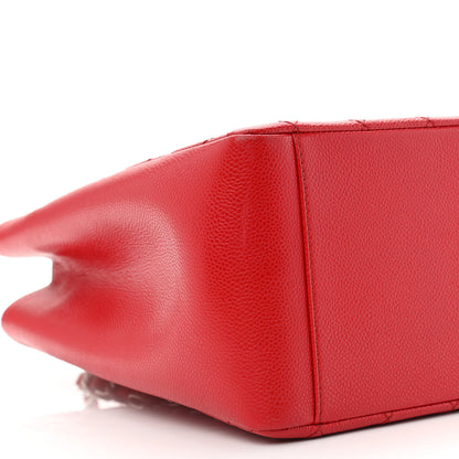Chanel Caviar Quilted Grand Shopping Tote GST Red 9 of 12
