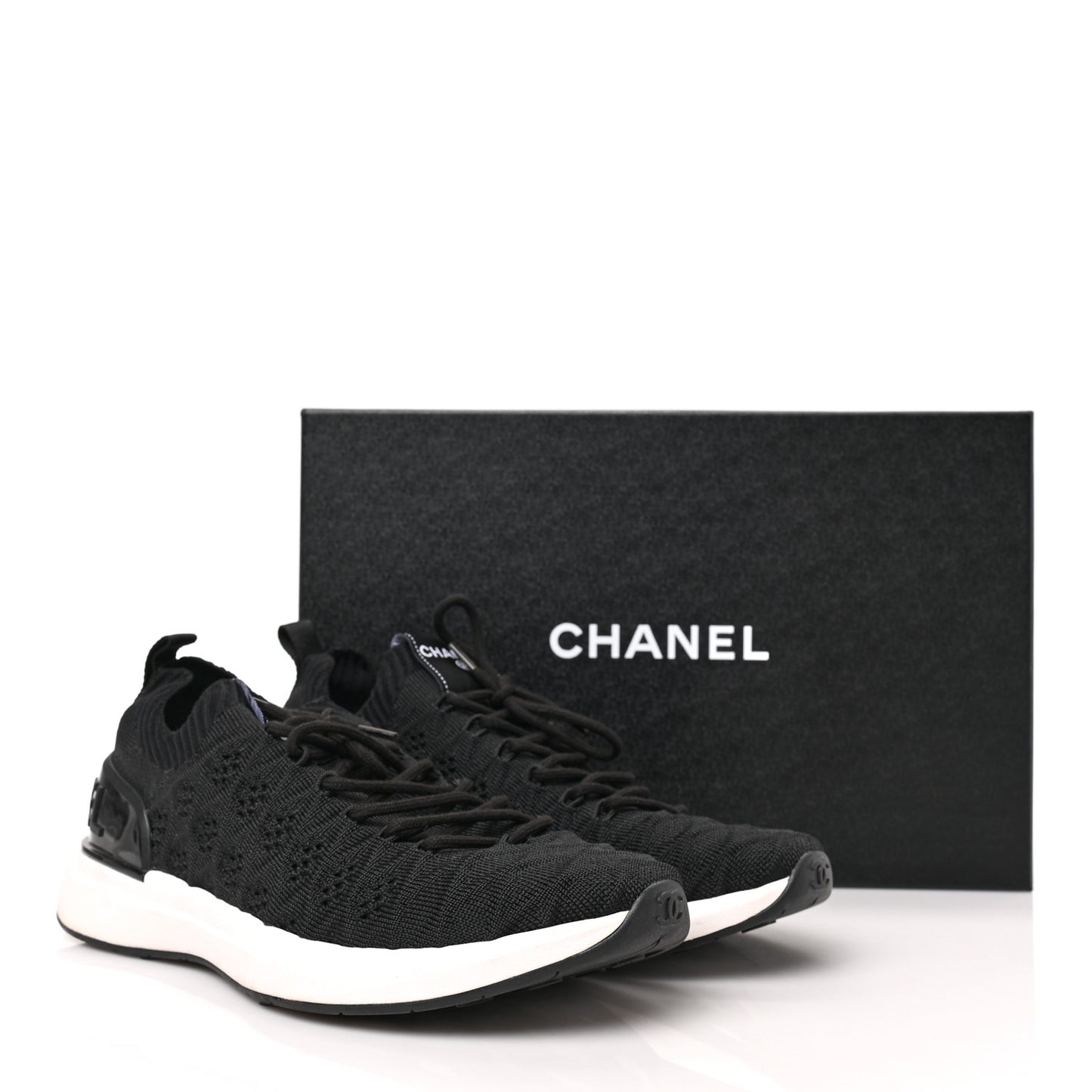 Fabric Logo Sneakers 39 Black