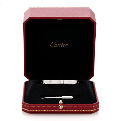 Cartier 18K White Gold 4 Diamond LOVE Bracelet 8 of 8