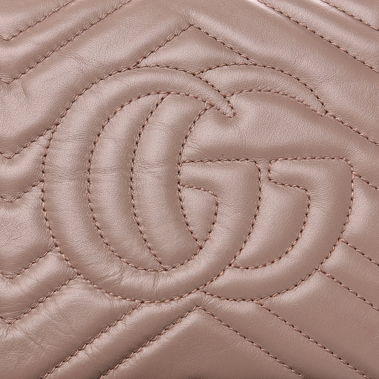 Gucci Calfskin Matelasse Small GG Marmont Chain Shoulder Bag Porcelain Rose 10 of 10