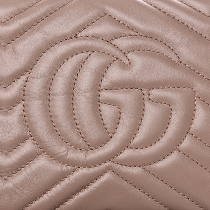 Gucci Calfskin Matelasse Small GG Marmont Chain Shoulder Bag Porcelain Rose 10 of 10