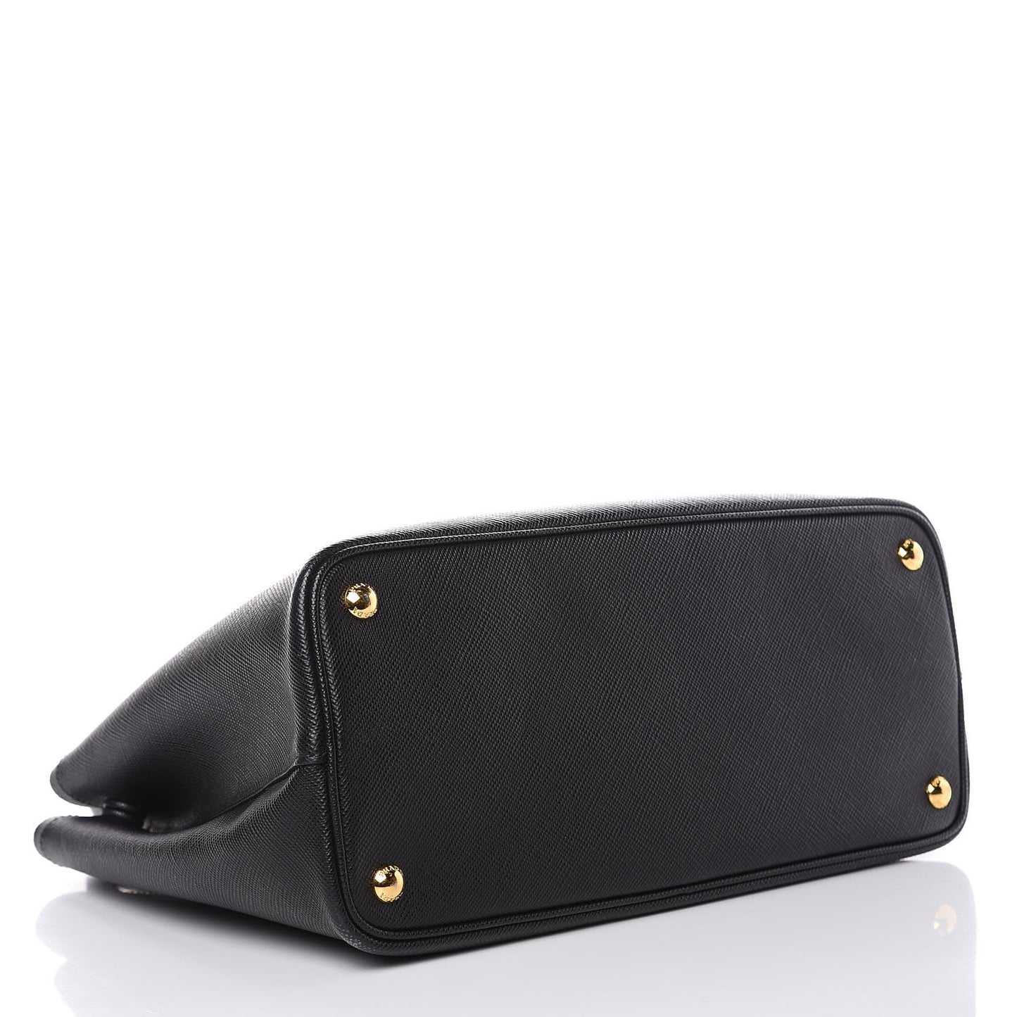 Saffiano Cuir Medium Double Bag Black Mughetto