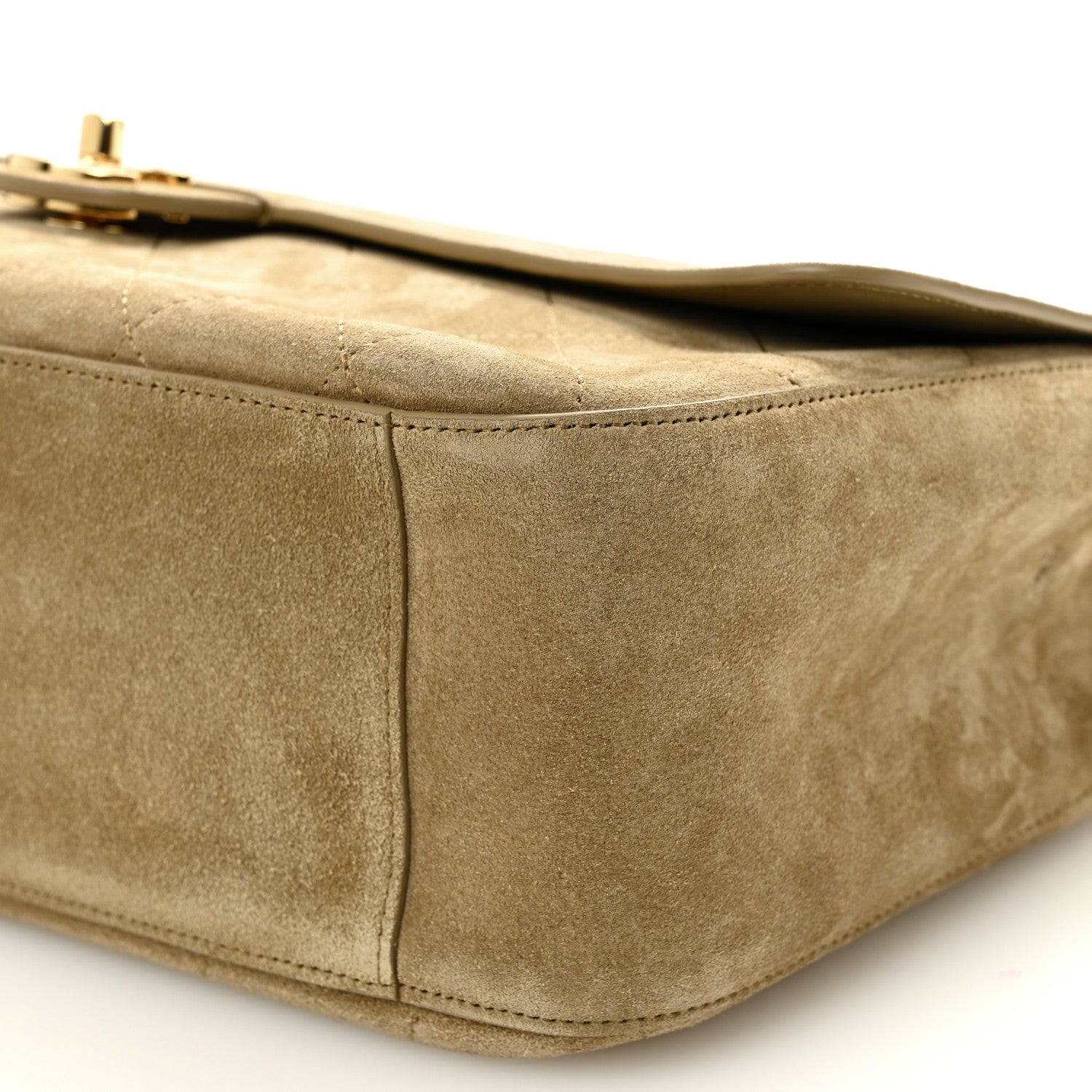 Chanel Suede Calfskin Small Souplissimo Maxi Flap Dark Beige 20 of 21