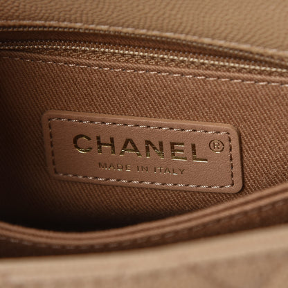 Chanel Caviar Quilted Mini Coco Handle Flap Beige 8 of 10