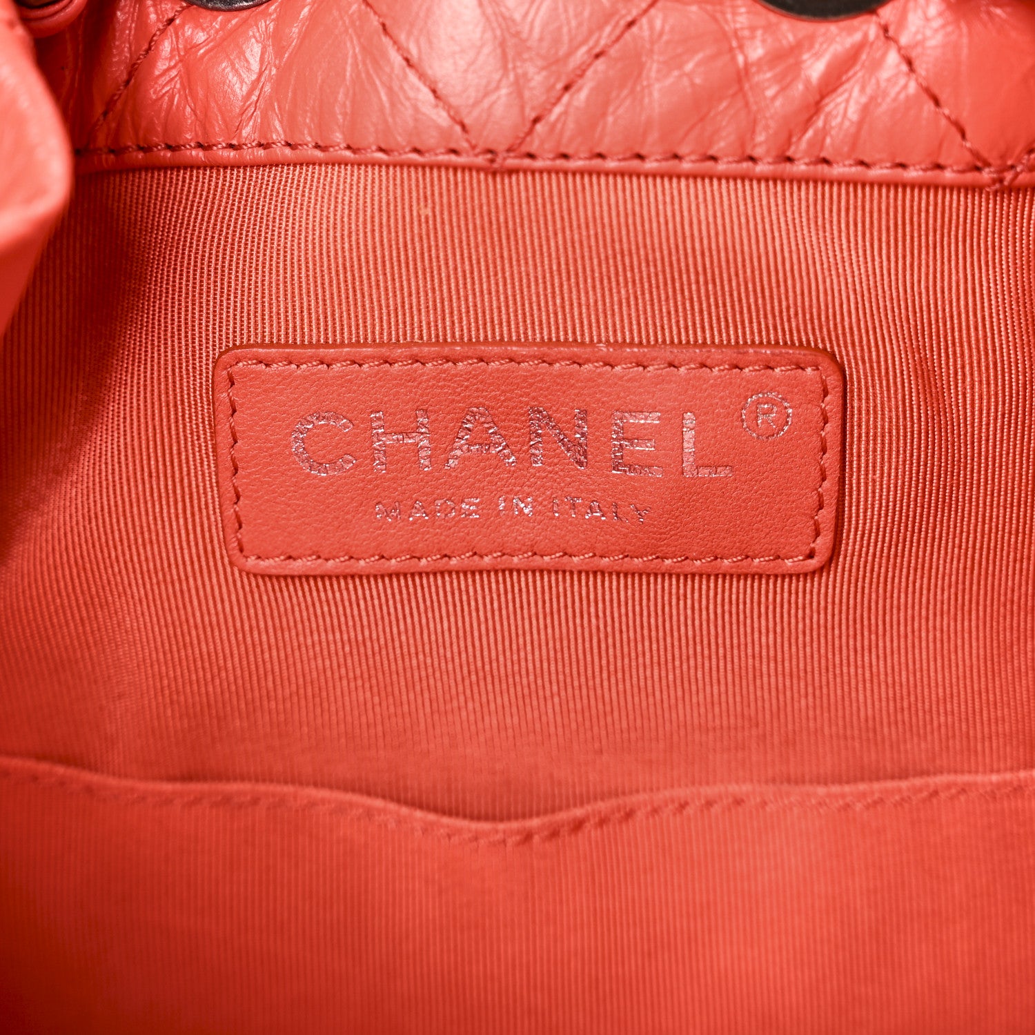 Chanel Aged Calfskin Quilted Small Gabrielle Backpack Orange 6 of 10