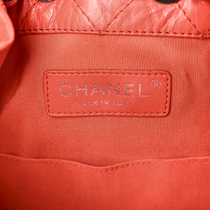 Chanel Aged Calfskin Quilted Small Gabrielle Backpack Orange 6 of 10