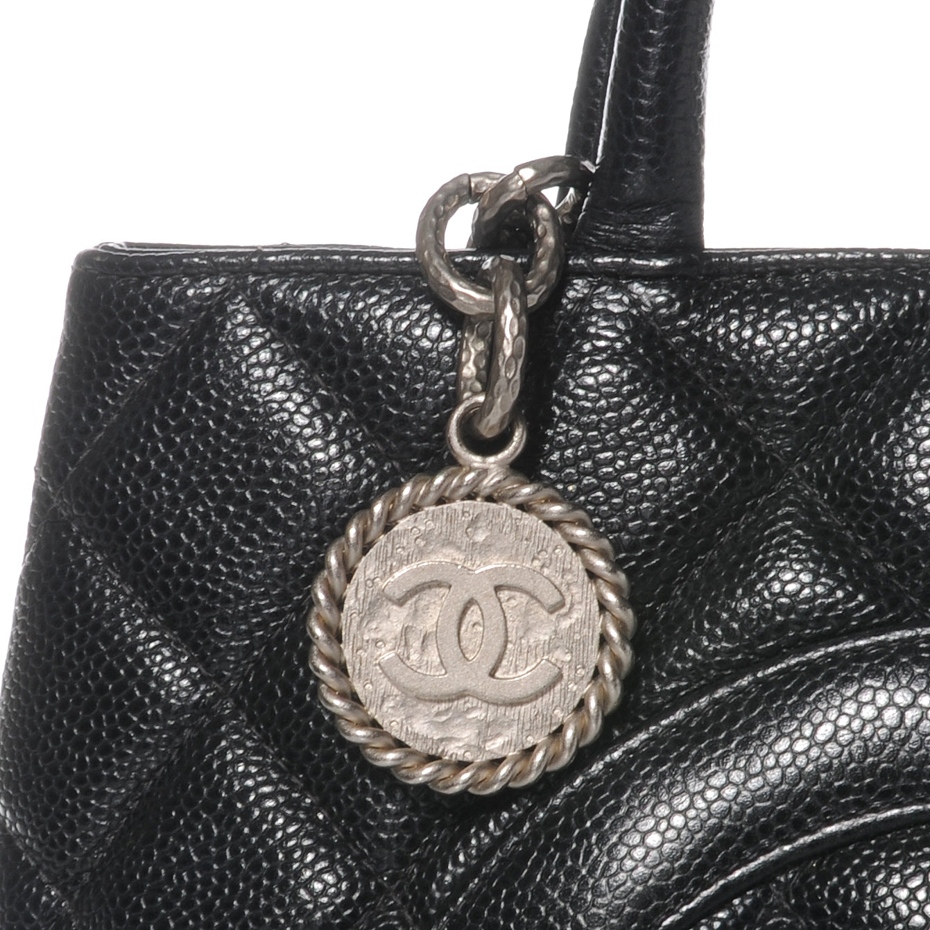 Caviar Medallion Tote Black