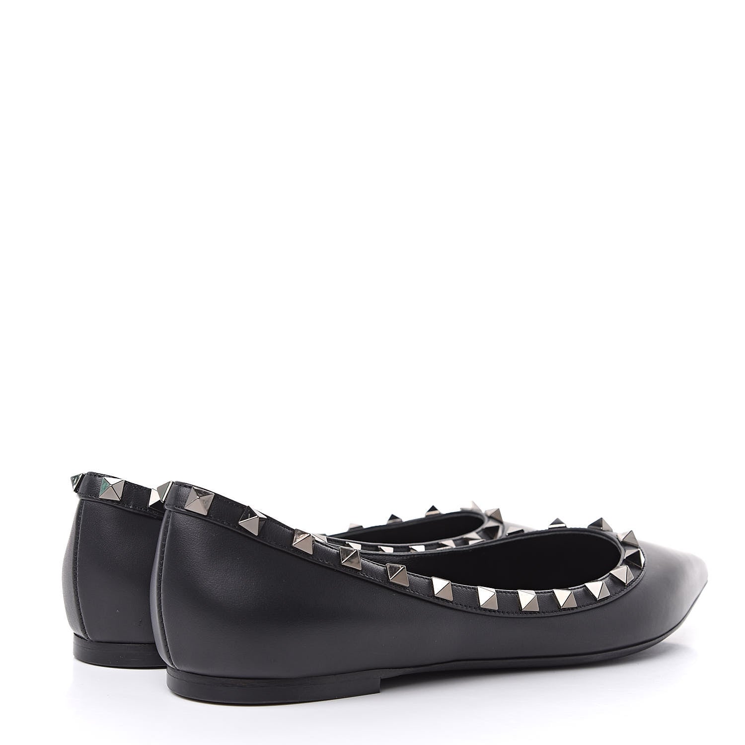 Valentino Garavani Nappa Rockstud Ballerina Flats 38.5 Black 4 of 10