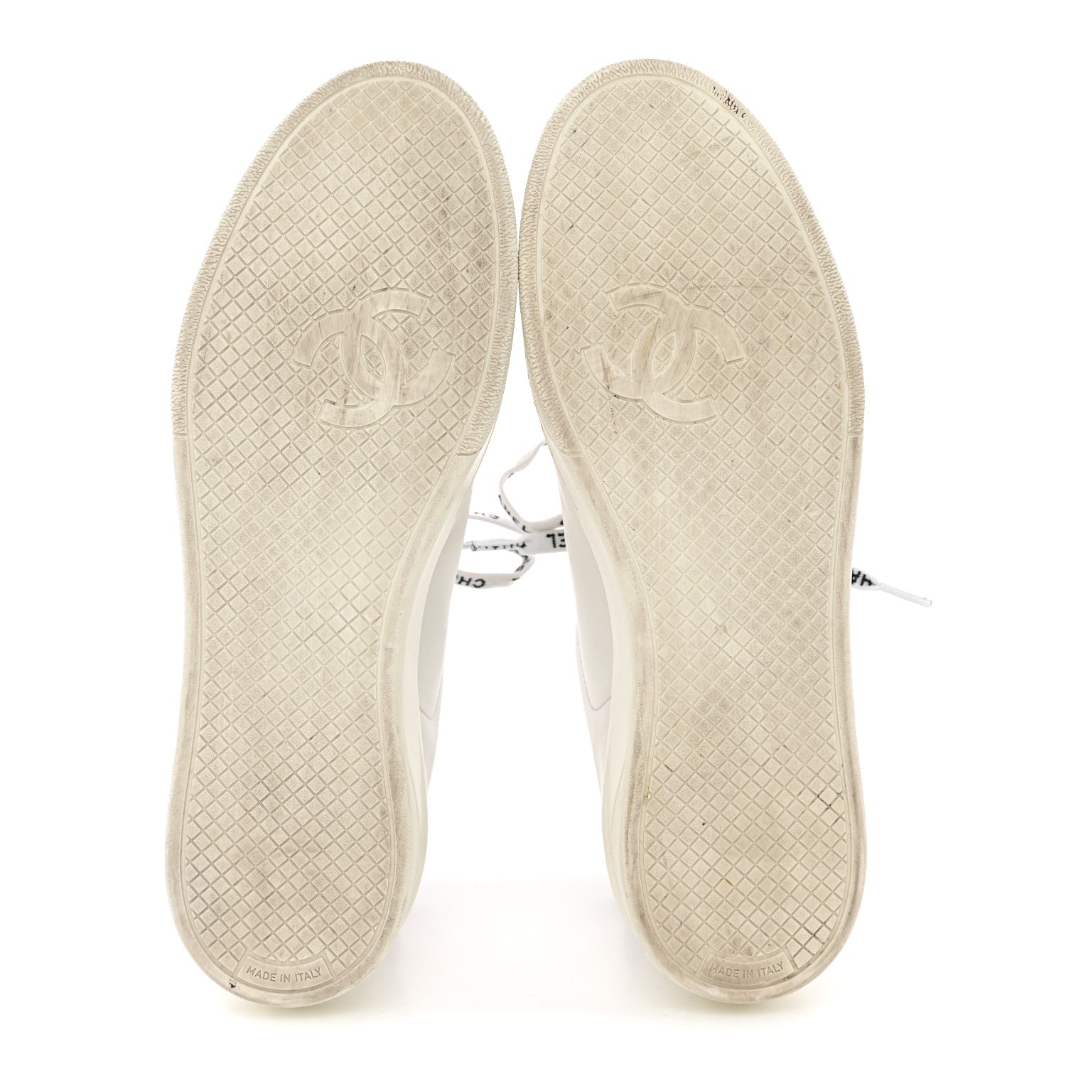 Chanel Calfskin CC Womens Sneakers 38.5 White 39.5 White 6 of 12