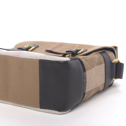 Burberry Canvas Mega Check Large Baildon Messenger Bag Black 13 of 13