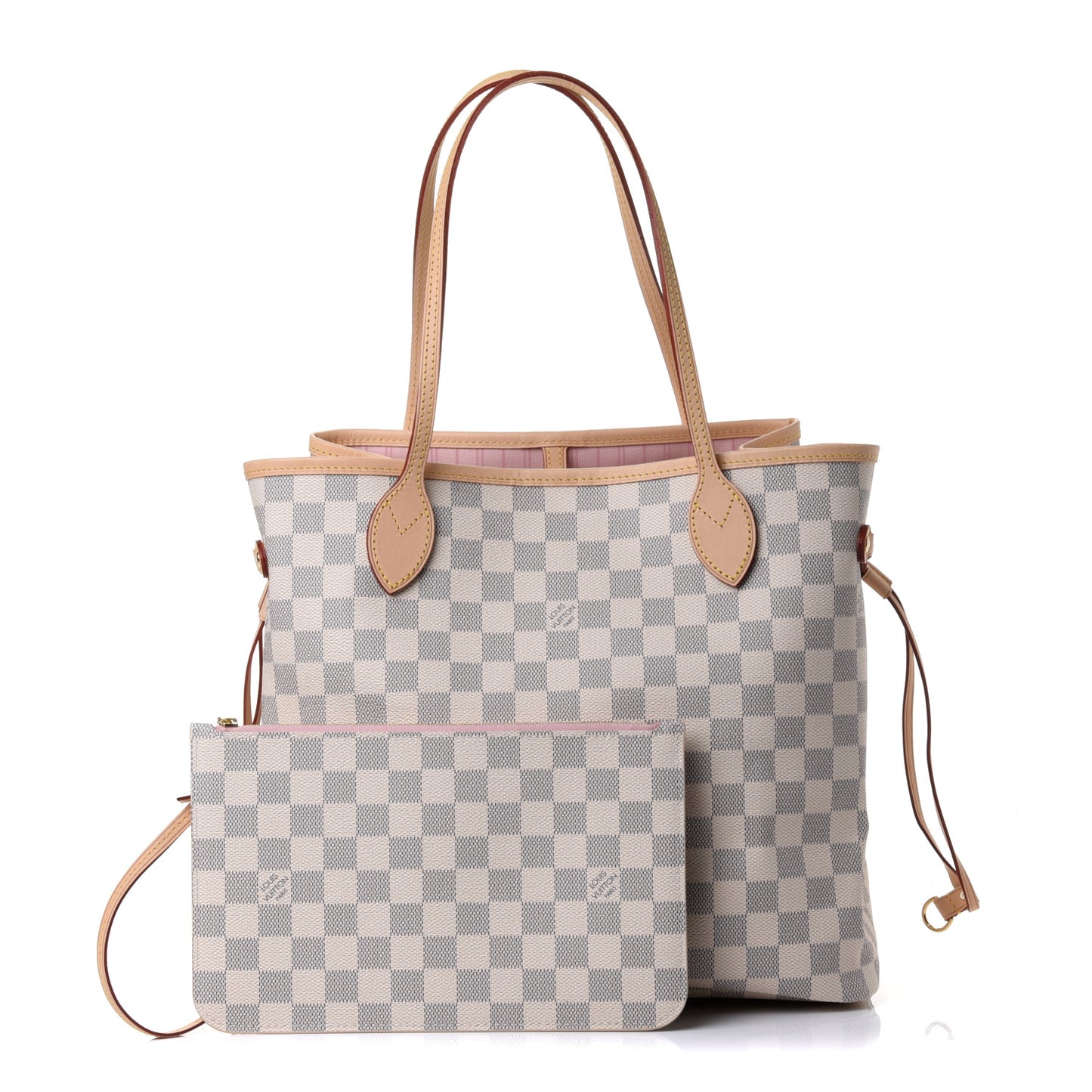 Damier Azur Neo Neverfull MM Rose Ballerine