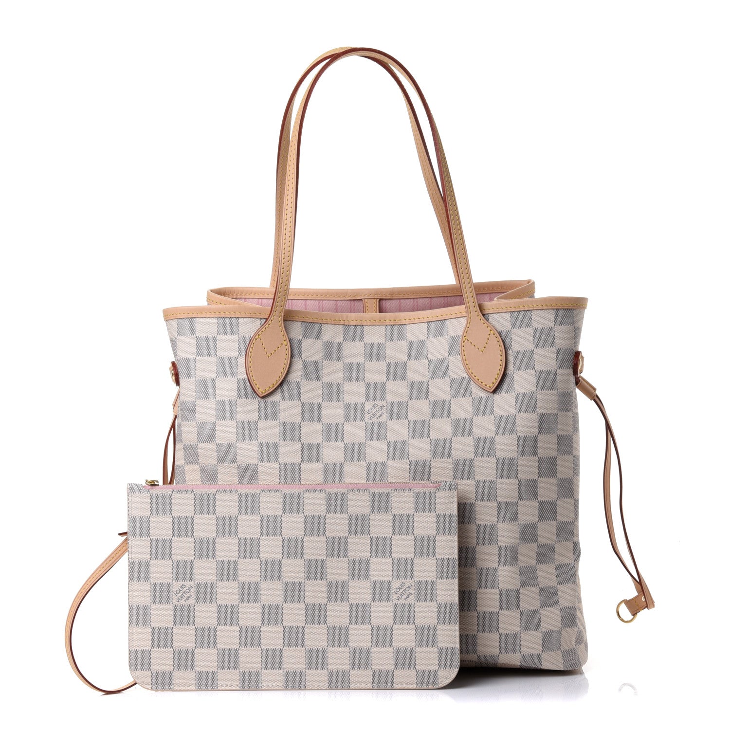 Louis Vuitton Damier Azur Neo Neverfull MM Rose Ballerine 1 of 4