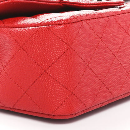 Chanel Caviar Quilted Mini Rectangular Flap Red 9 of 11