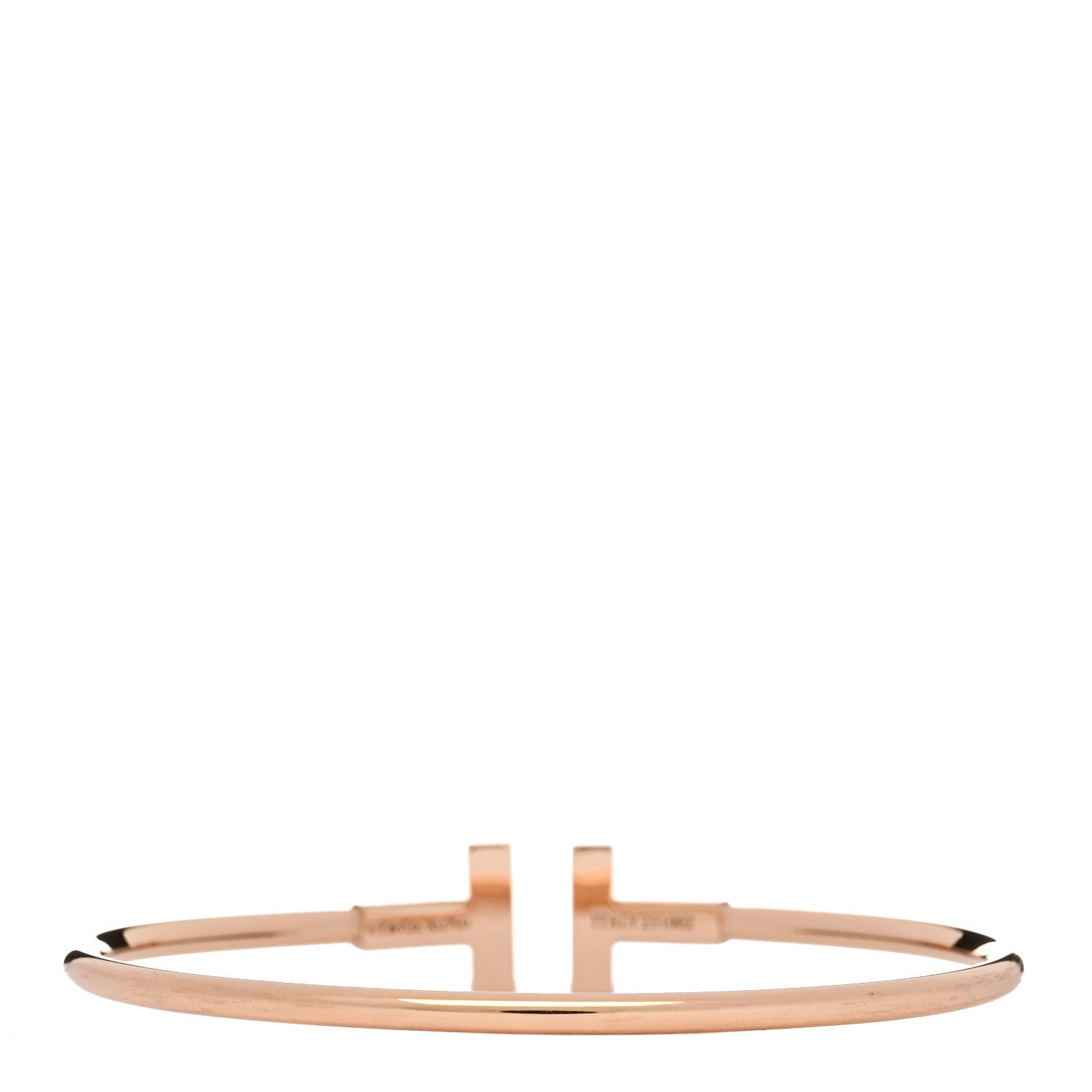 Tiffany 18K Rose Gold Mother of Pearl T Wire Bracelet 2 of 4