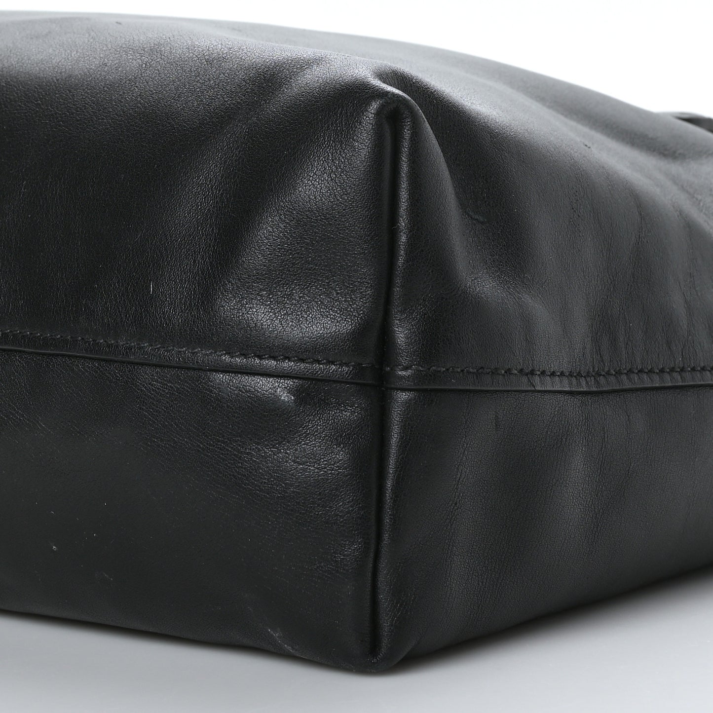 Soft Calf Shopping Tote Black