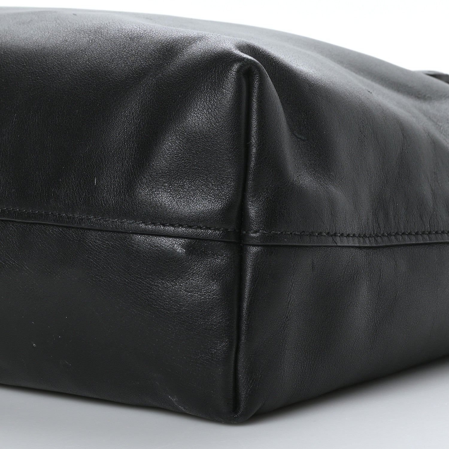 Prada Soft Calf Shopping Tote Black 7 of 9