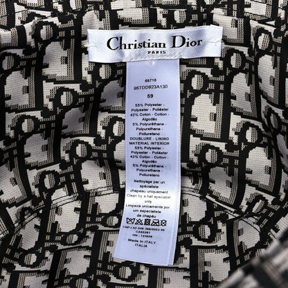 Christian Dior Oblique Reversible Teddy-D Brim Bucket Hat 59 Black 7 of 12