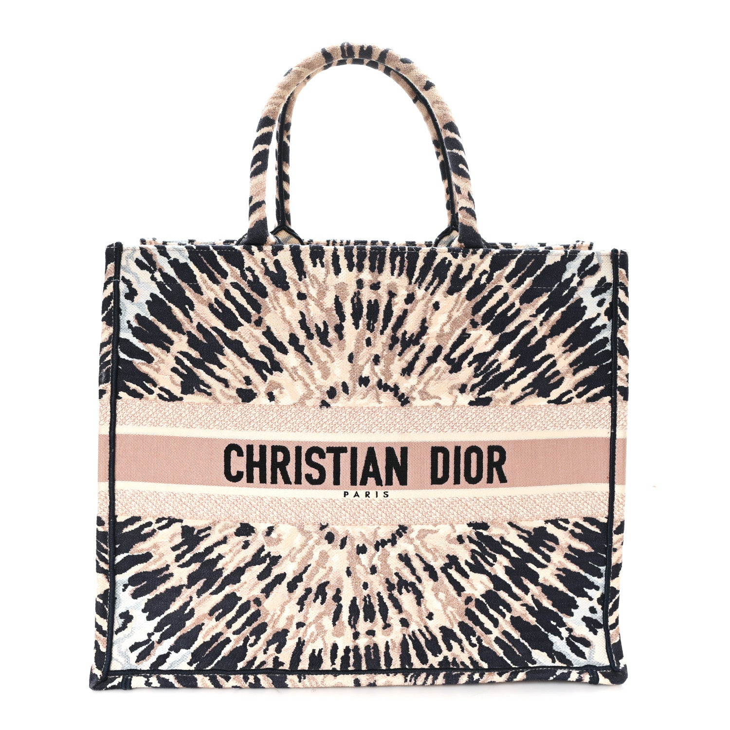Christian Dior Canvas Embroidered Tie Dye Large Book Tote Multicolor 1 of 13