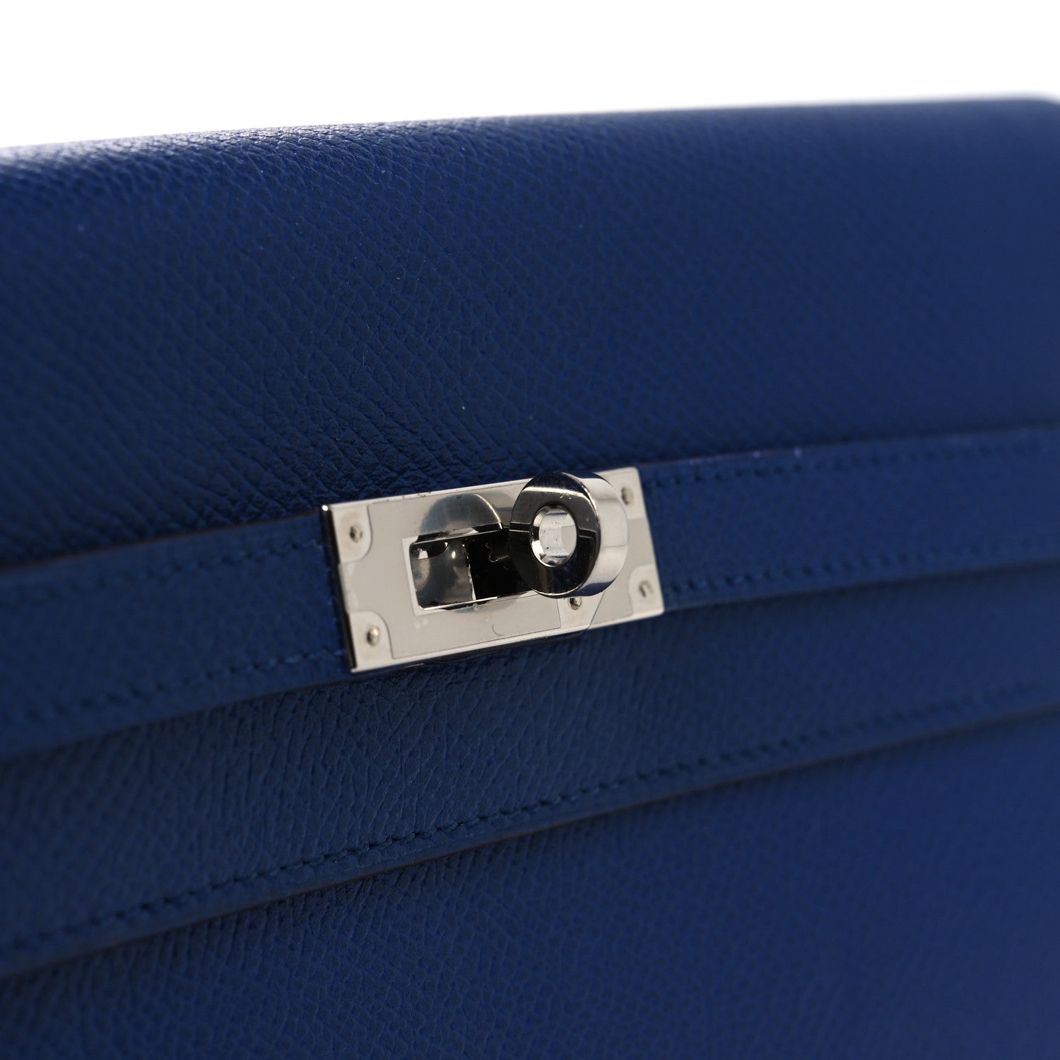 Hermes Epsom Kelly Longue Wallet Bleu Electrique 9 of 12